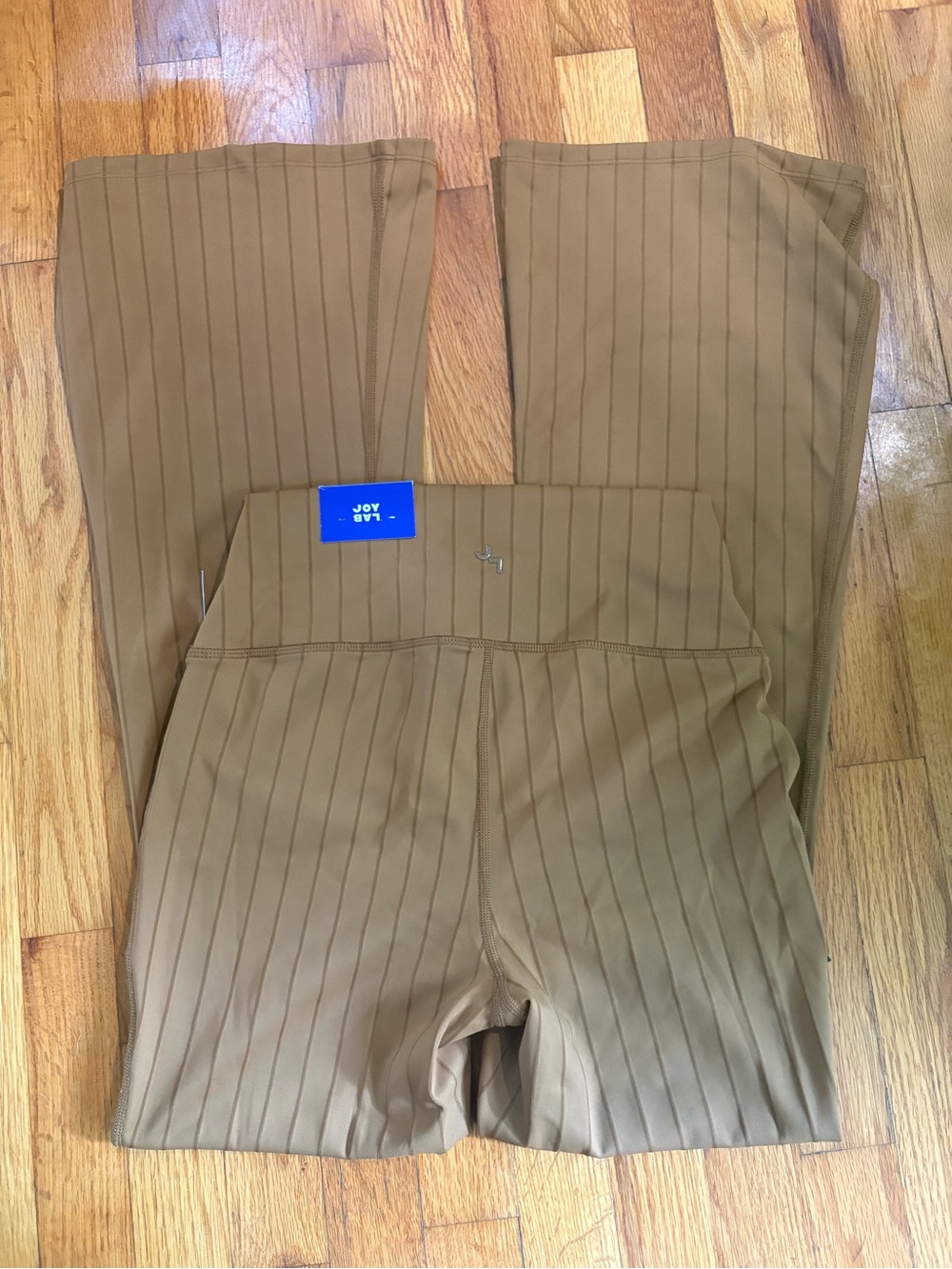 JoyLab Brown Pinstripe Two-Piece Active Set - Picture 2 of 10